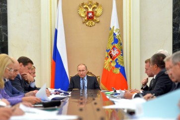 بوتين خلال لقاء مع ممثلي دوائر الأعمال الفرنسية