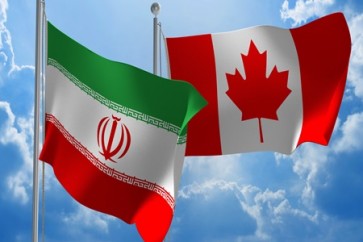 Iran and Canada flags flying together for diplomatic talks