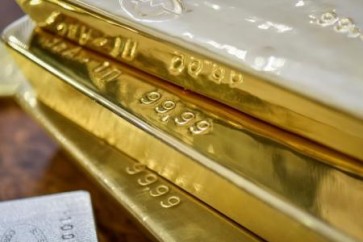 سبائك ذهبية في خزينة البنك الوطني في قازاخستان