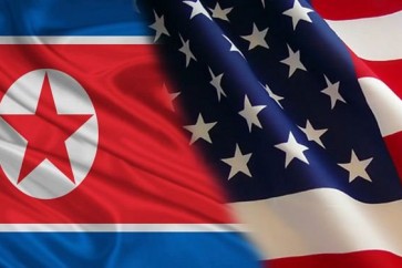 علم الولايات المتحدة وكوريا الشمالية