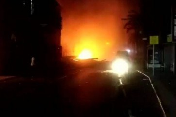 انفجار محل لمواد البناء في يافا