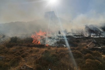 حريق في عاصون والاهالي يناشدون الدفاع المدني التدخل