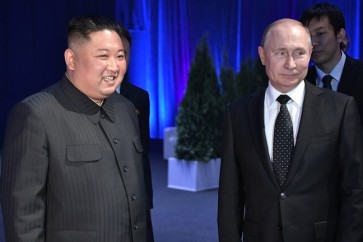 الرئيس الروسي فلاديمير بوتين وزعيم كوريا الشمالية كيم جونغ أون