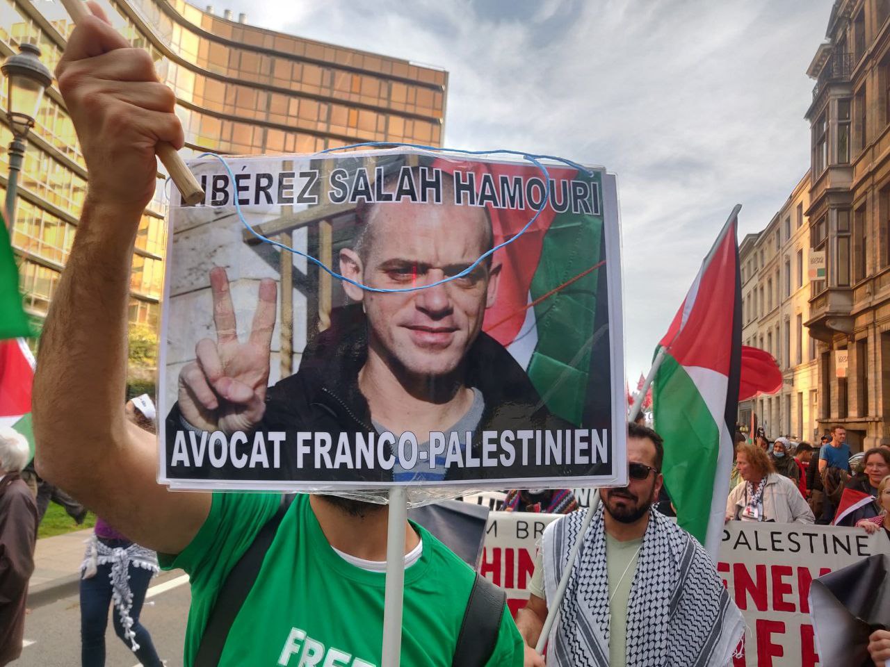 مسيرة دعم لفلسطين في بروكسل (1)