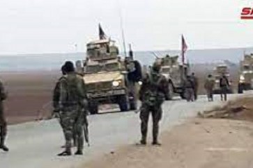 الجيش السوري يطرد رتلا للاحتلال الاميركي
