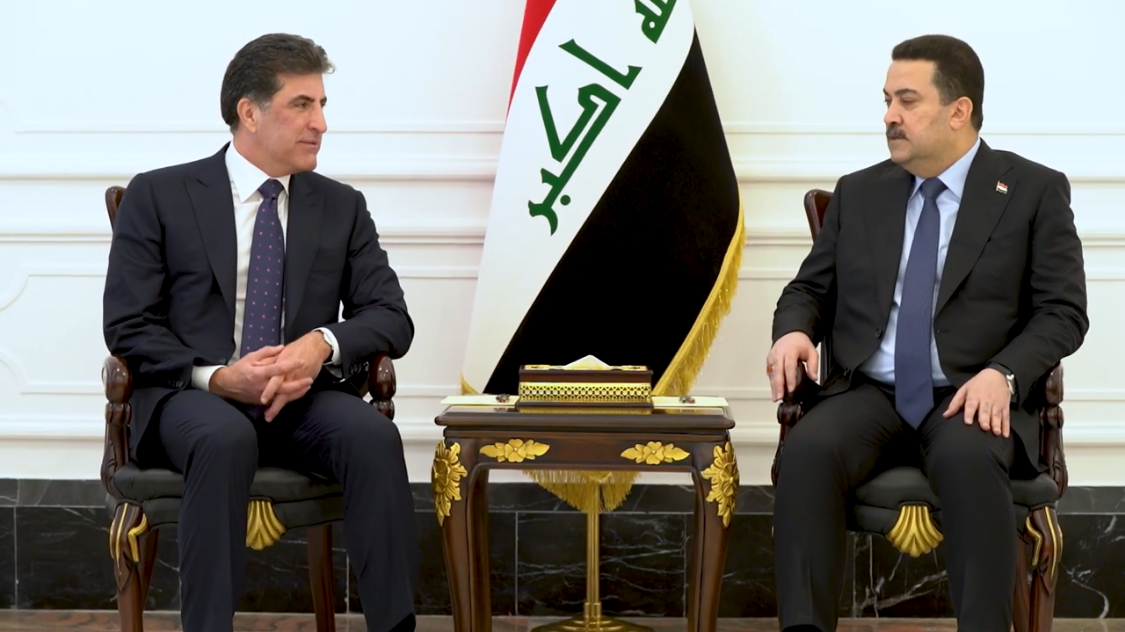 Screenshot_2022-11-22 رئيس مجلس الوزراء السيد محمد شياع السوداني، يستقبل رئيس إقليم كردستان العراق السيد نجيرفان بارزاني