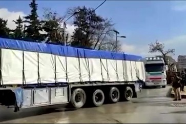 سوريا قافلة مساعدات إيرانية تصل إلى حلب لإغاثة المتضررين من الزلزال - snapshot 7.74