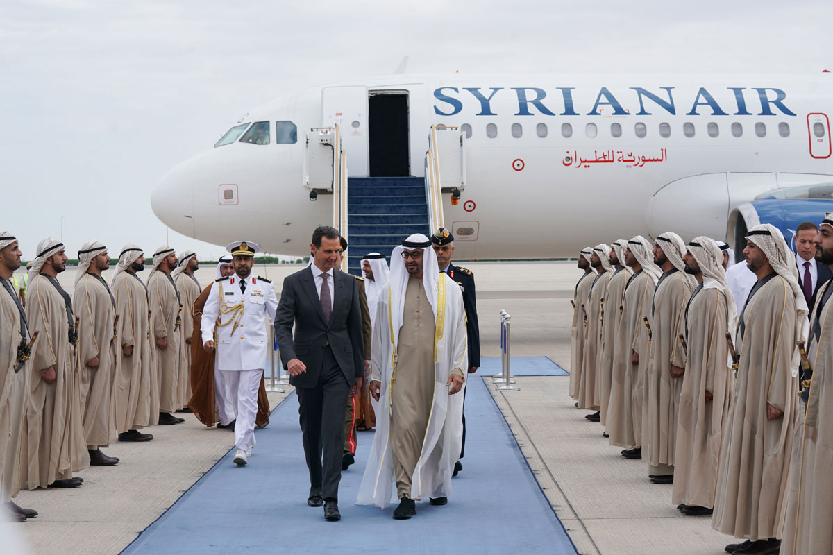وصول الرئيس السوري بشار الاسد الى الامارات