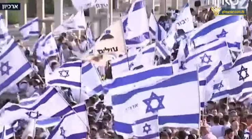 مسيرة الاعلام في القدس المحتلة