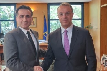 الوزير حمية يلتقى نظيره اليوناني كريستوس ستايكوراس
