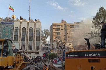ازالة انقاض القنصلية الايرانية في دمشق
