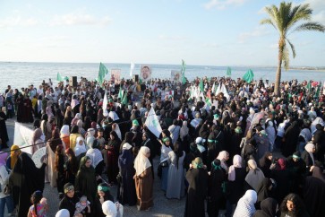 وقفة فلسطينية لبنانية في مدينة صور تلبية لنداء القائد الشهيد إسماعيل هنية لنصرة غزة والاسرى